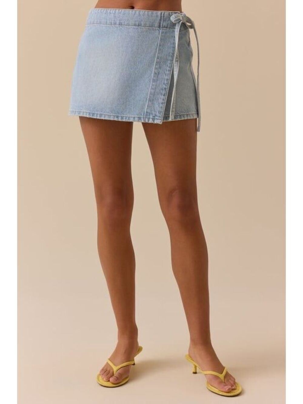 Altar’d State Dylan Side Tie Denim Skort Size XL